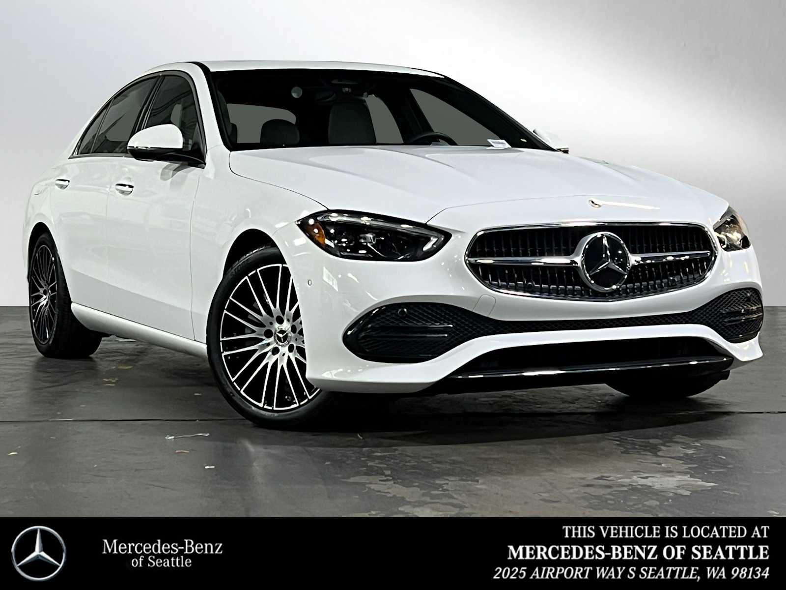 Polar White 2025 Mercedes-Benz C-Class C 300 RWD Sedan Rear-Wheel Drive 9-Speed Automatic