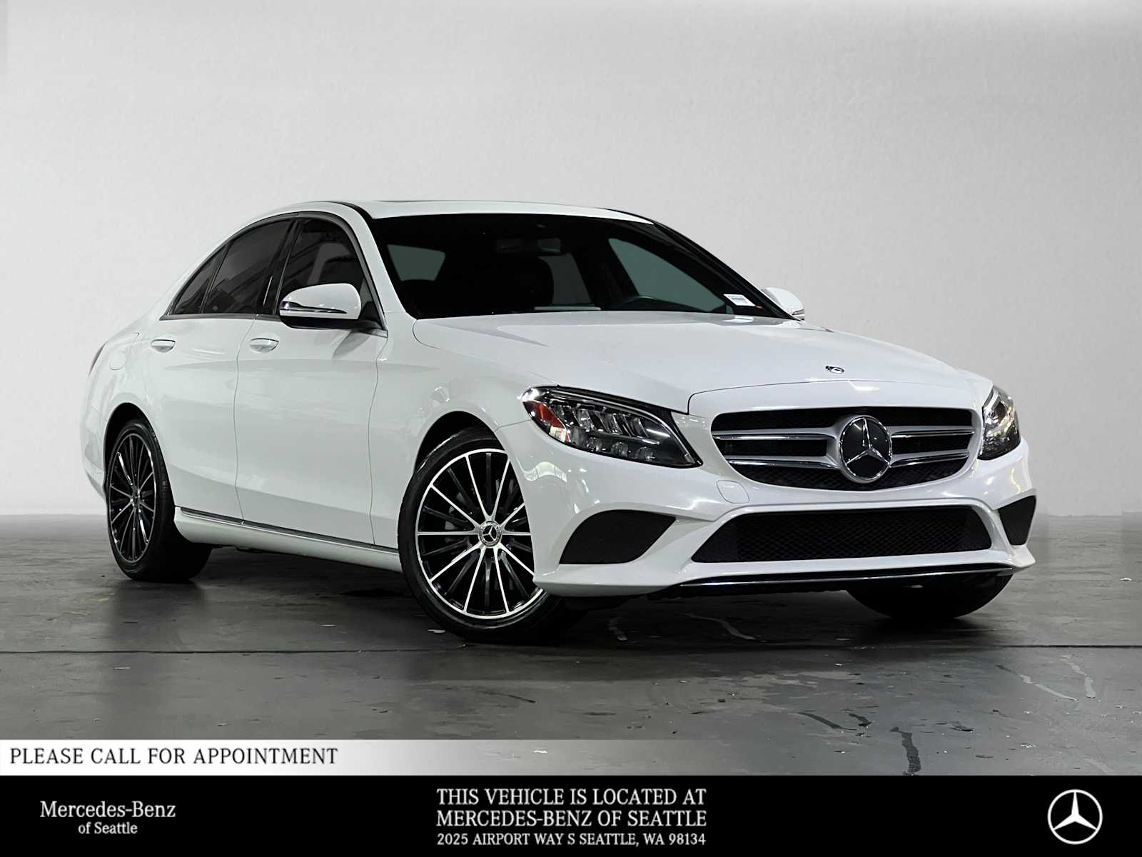 Polar White 2021 Mercedes-Benz C-Class Sedan Rear-Wheel Drive 9-Speed Automatic