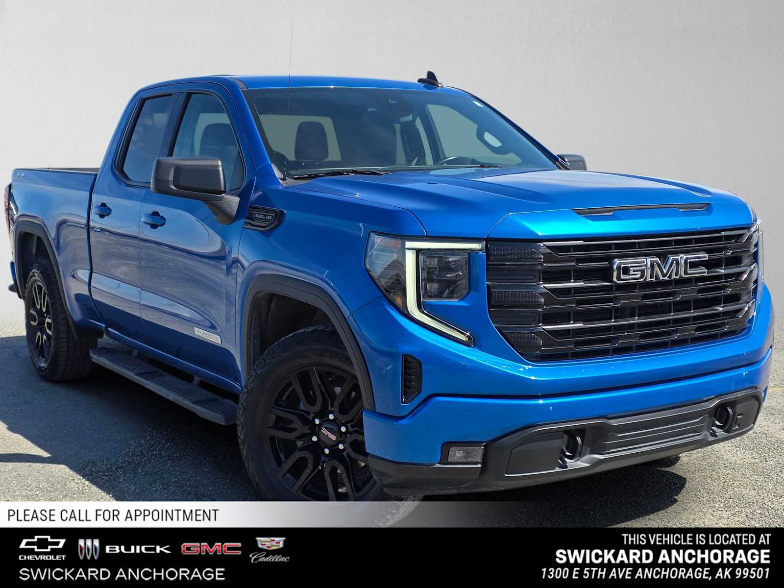Dynamic Blue Metallic 2022 GMC Sierra 1500 Pickup Truck Four-Wheel Drive Automatic