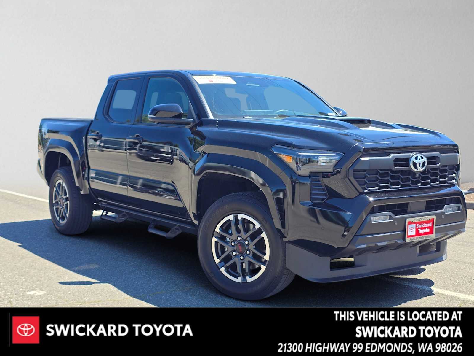 Black 2025 Toyota Tacoma TRD Sport Double Cab 4WD Pickup Truck Four-Wheel Drive Automatic