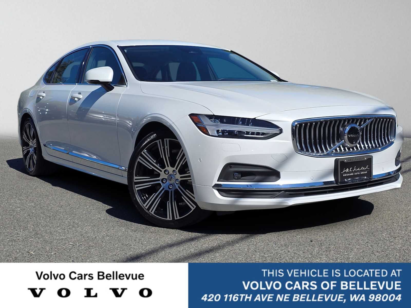 Crystal White Metallic 2025 Volvo S90 B6 Plus AWD Sedan All-Wheel Drive 8-Speed Automatic