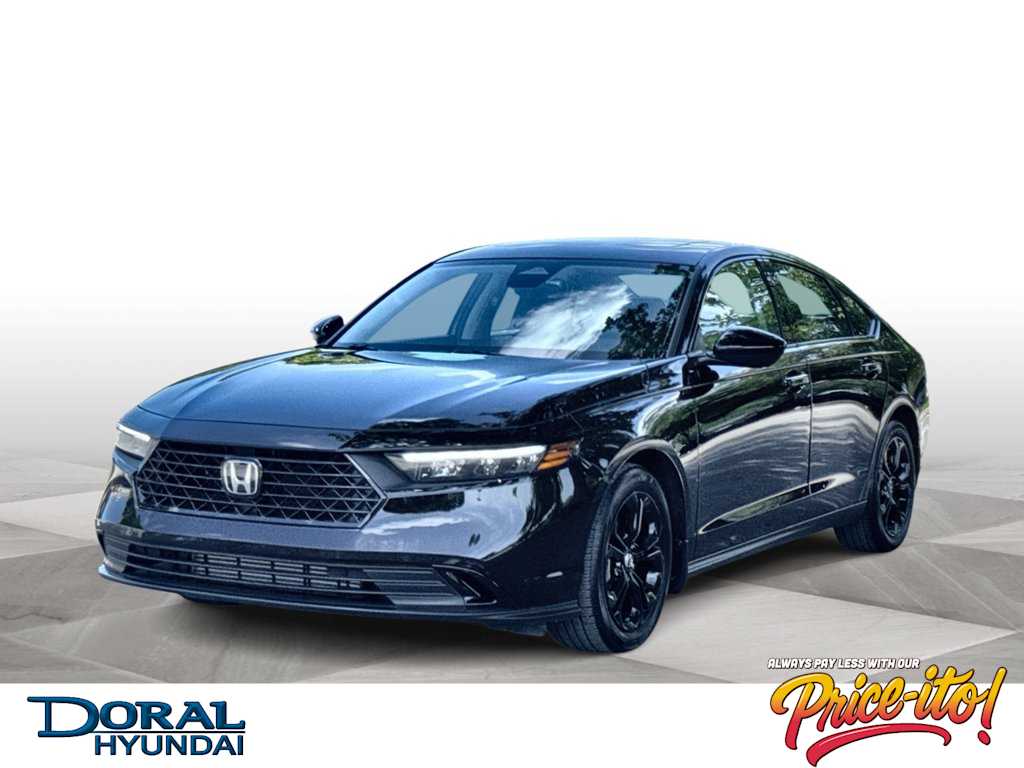 Crystal Black Pearl 2025 Honda Accord Sedan Front-Wheel Drive Continuously Variable Transmission