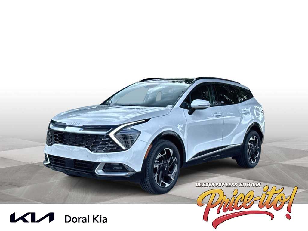 Glacial White Pearl 2024 Kia Sportage SUV / Crossover All-Wheel Drive 8-Speed Automatic