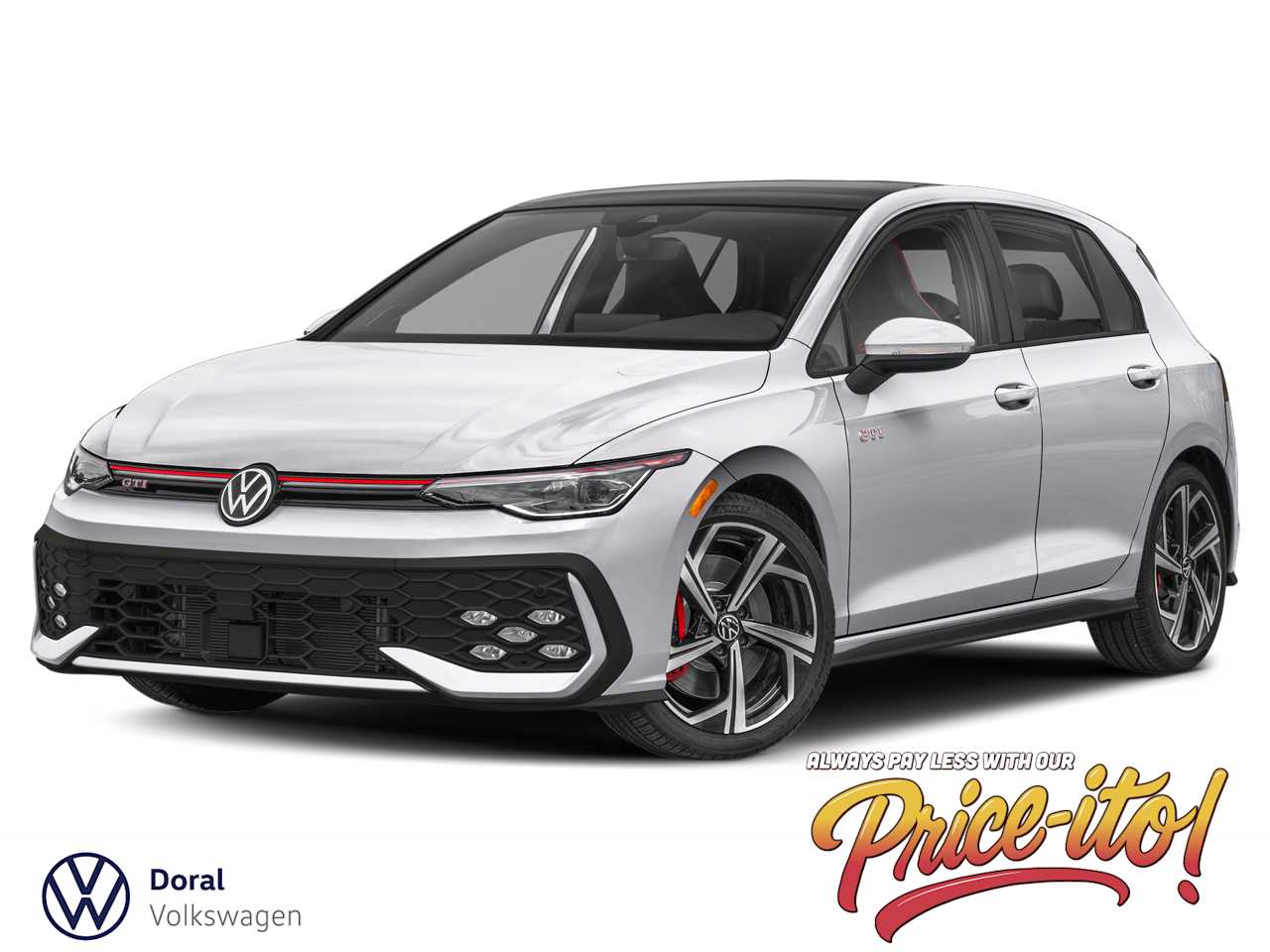 Opal White Pearl 2026 Volkswagen Golf GTI Hatchback Front-Wheel Drive 7-Speed Automatic