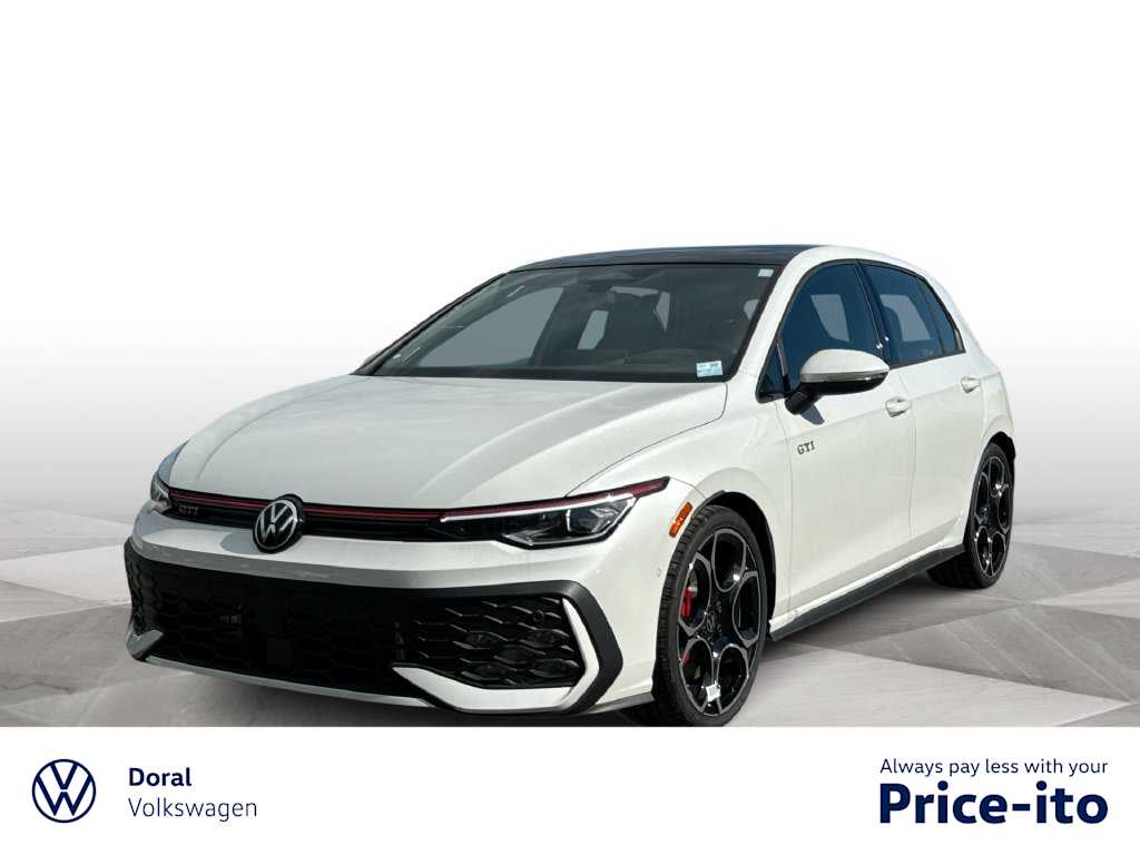 Opal White Pearl 2026 Volkswagen Golf GTI Hatchback Front-Wheel Drive 7-Speed Automatic