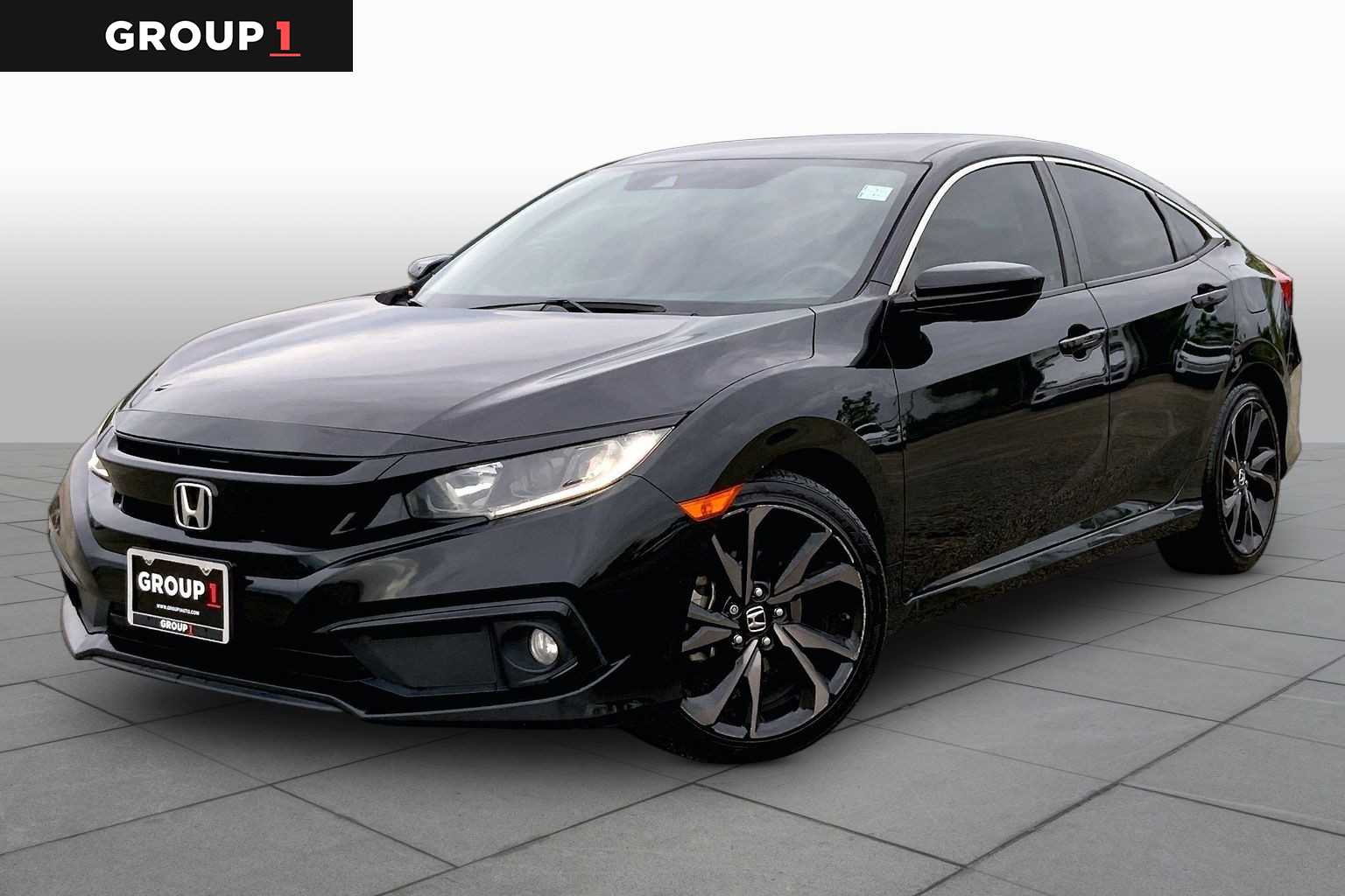 2020 Honda Civic Sedan Sport Crystal Black Pearl at Sterling McCall Nissan