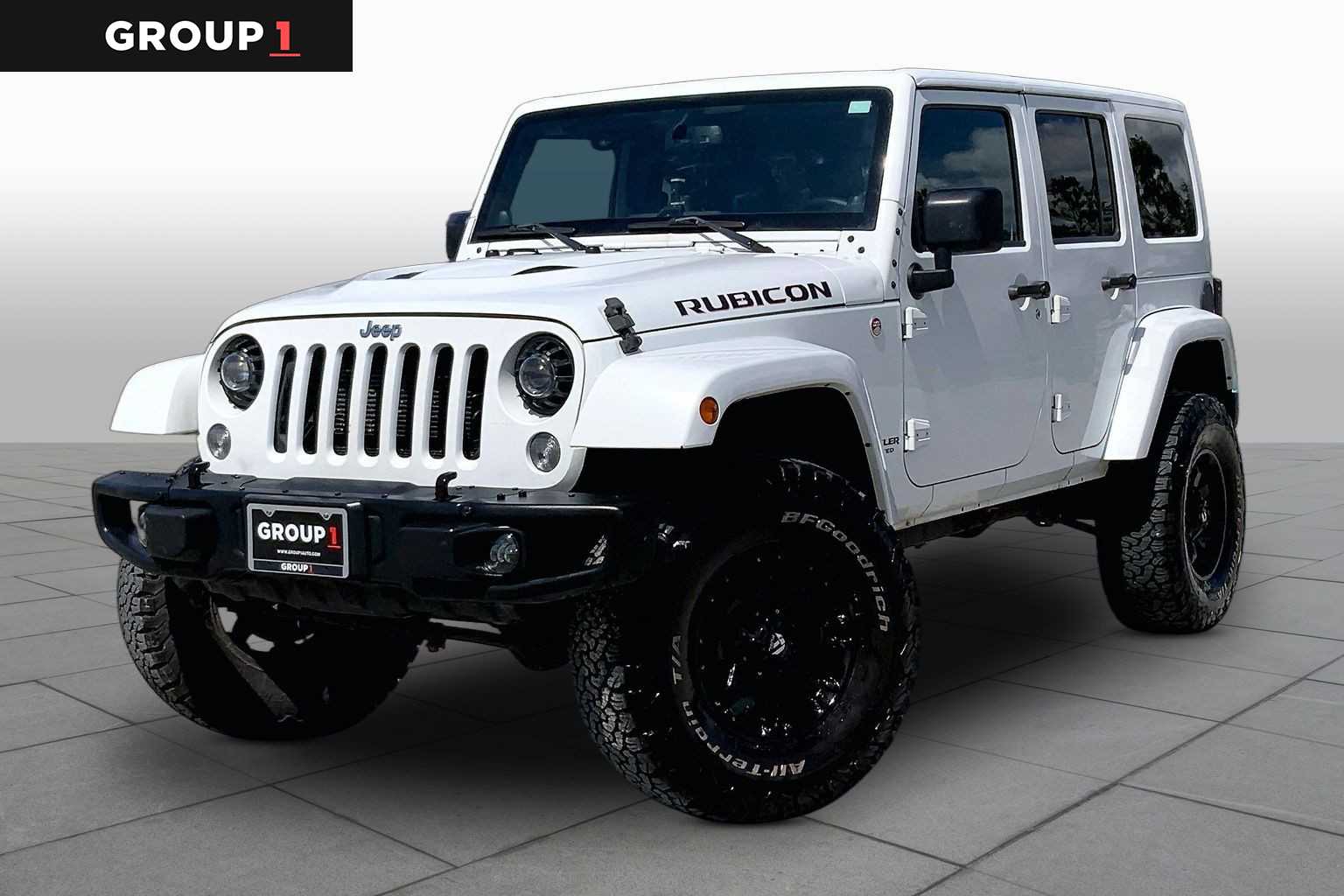 2014 Jeep Wrangler Unlimited Rubicon X Bright White Clearcoat at Mac Haik Ford