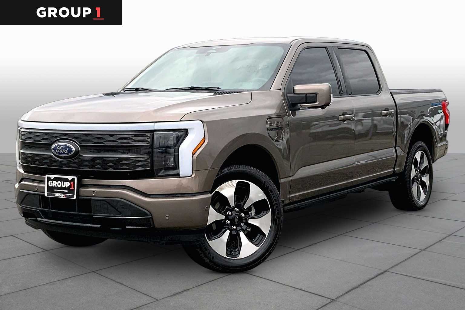 2023 Ford F-150 Lightning Platinum Stone Gray at Tomball Ford