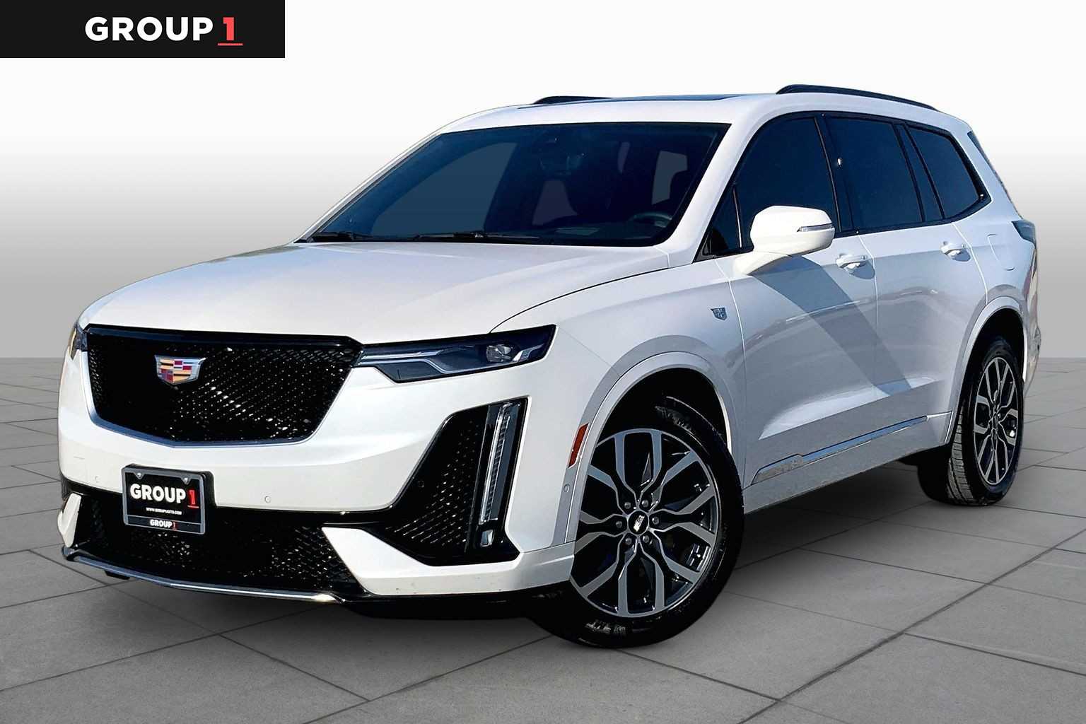 2025 Cadillac XT6 AWD Sport Crystal White Tricoat at Group 1 GMC Buick South
