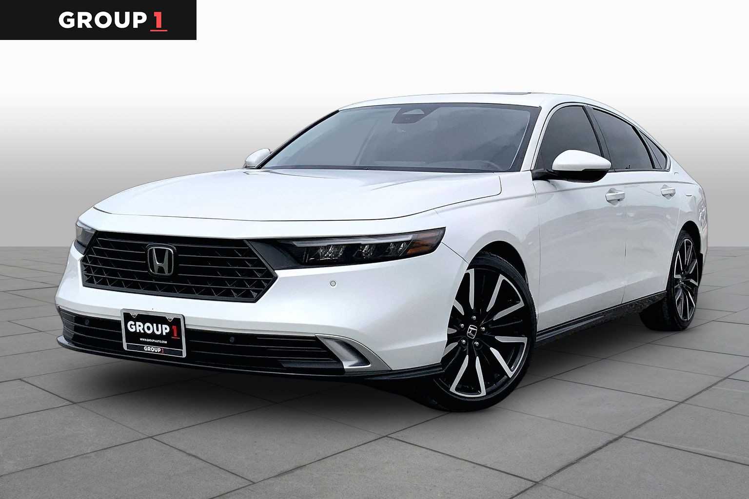 2023 Honda Accord Hybrid Touring Platinum White Pearl at AutoNation USA Katy