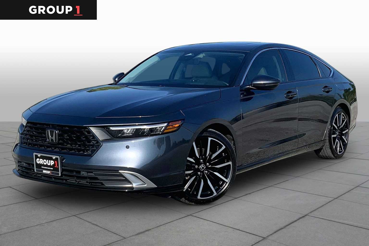 2025 Honda Accord Hybrid Touring Meteorite Gray Metallic at Beck & Masten Kia