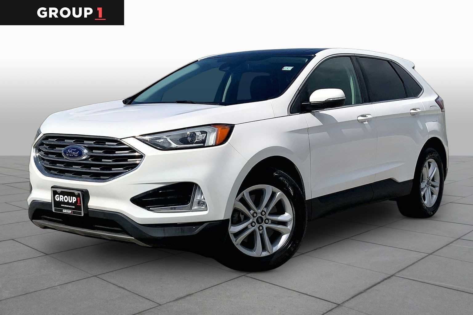 2020 Ford Edge SEL Star White Metallic Tri-Coat at AutoNation USA Houston