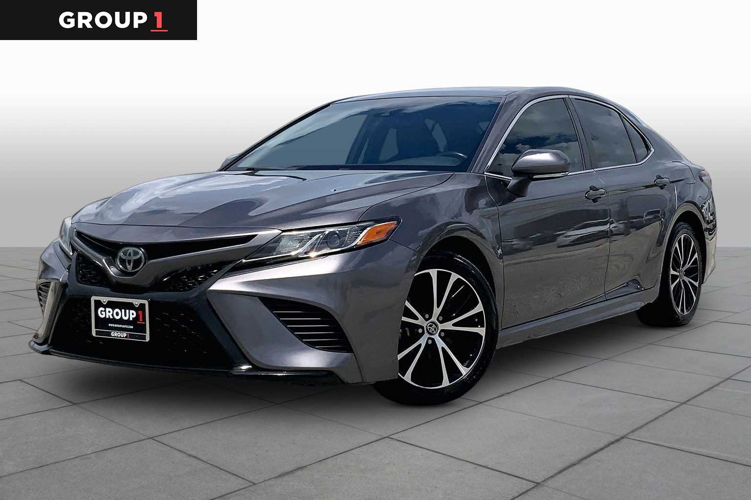 2019 Toyota Camry SE Predawn Gray Mica at Group 1 Toyota Southwest