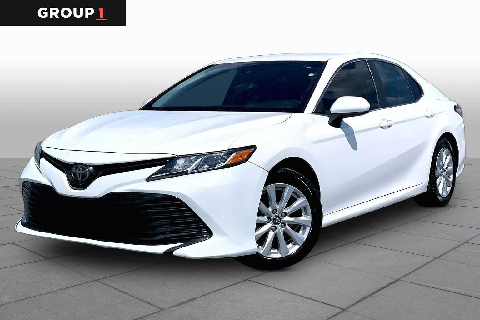 2018 Toyota Camry LE Super White at Tomball Chrysler Dodge Jeep Ram