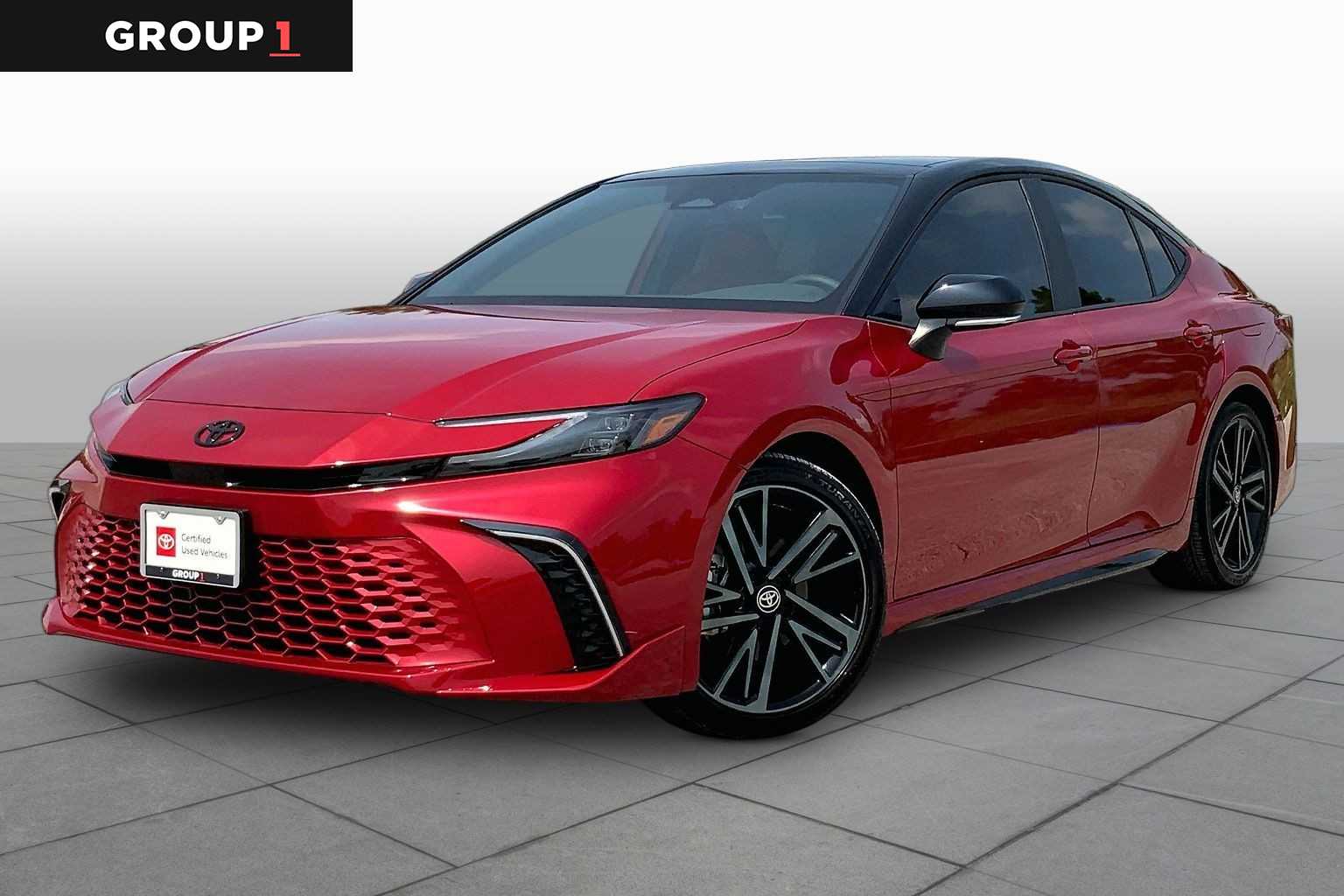2026 Toyota Camry XSE Supersonic Red w/Midnight Black Metallic Roof at Group 1 Toyota Southwest