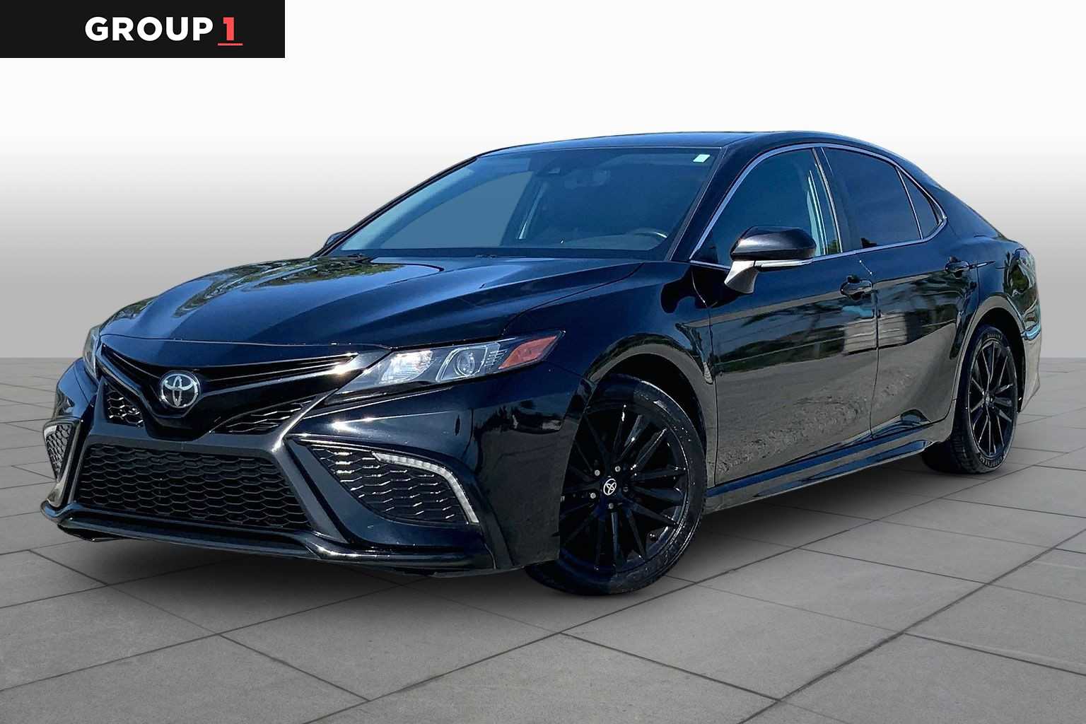 2023 Toyota Camry SE Nightshade Midnight Black Metallic at AutoNation USA Houston