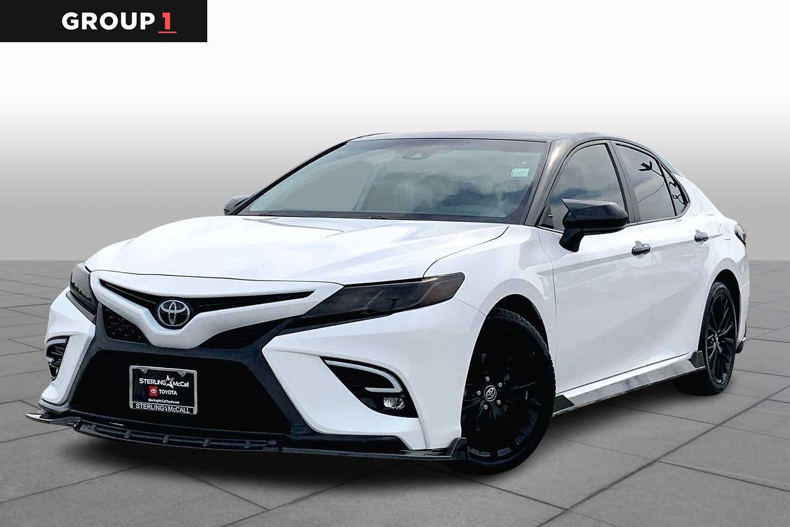 2020 Toyota Camry SE Nightshade Super White at Group 1 Toyota Southwest