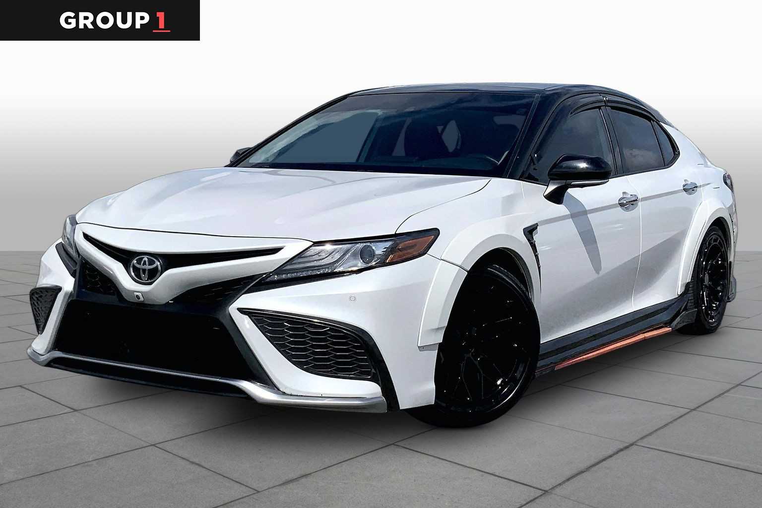 2021 Toyota Camry XSE V6 Wind Chill Pearl/Midnight Black Metallic at Beck & Masten Kia