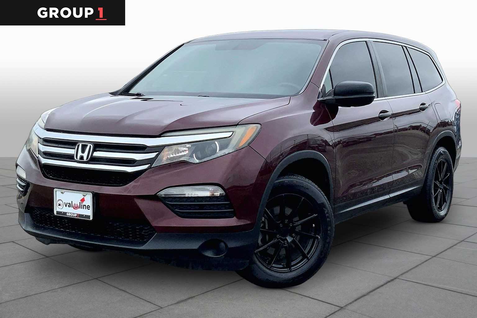 2017 Honda Pilot LX Dark Cherry Pearl at Group 1 GMC Buick South