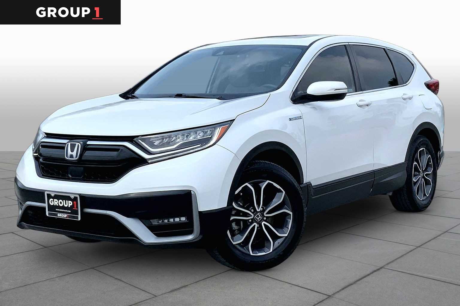 2022 Honda CR-V Hybrid EX-L Platinum White Pearl at AutoNation USA Katy