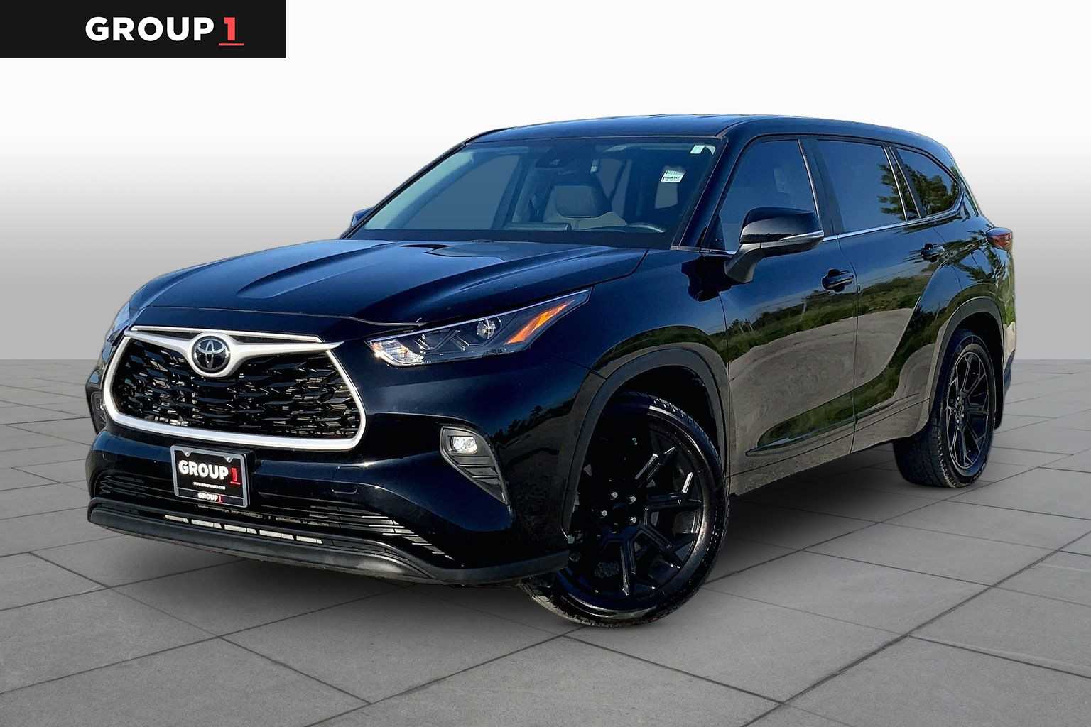 2023 Toyota Highlander LE Midnight Black Metallic at Group 1 Toyota Southwest