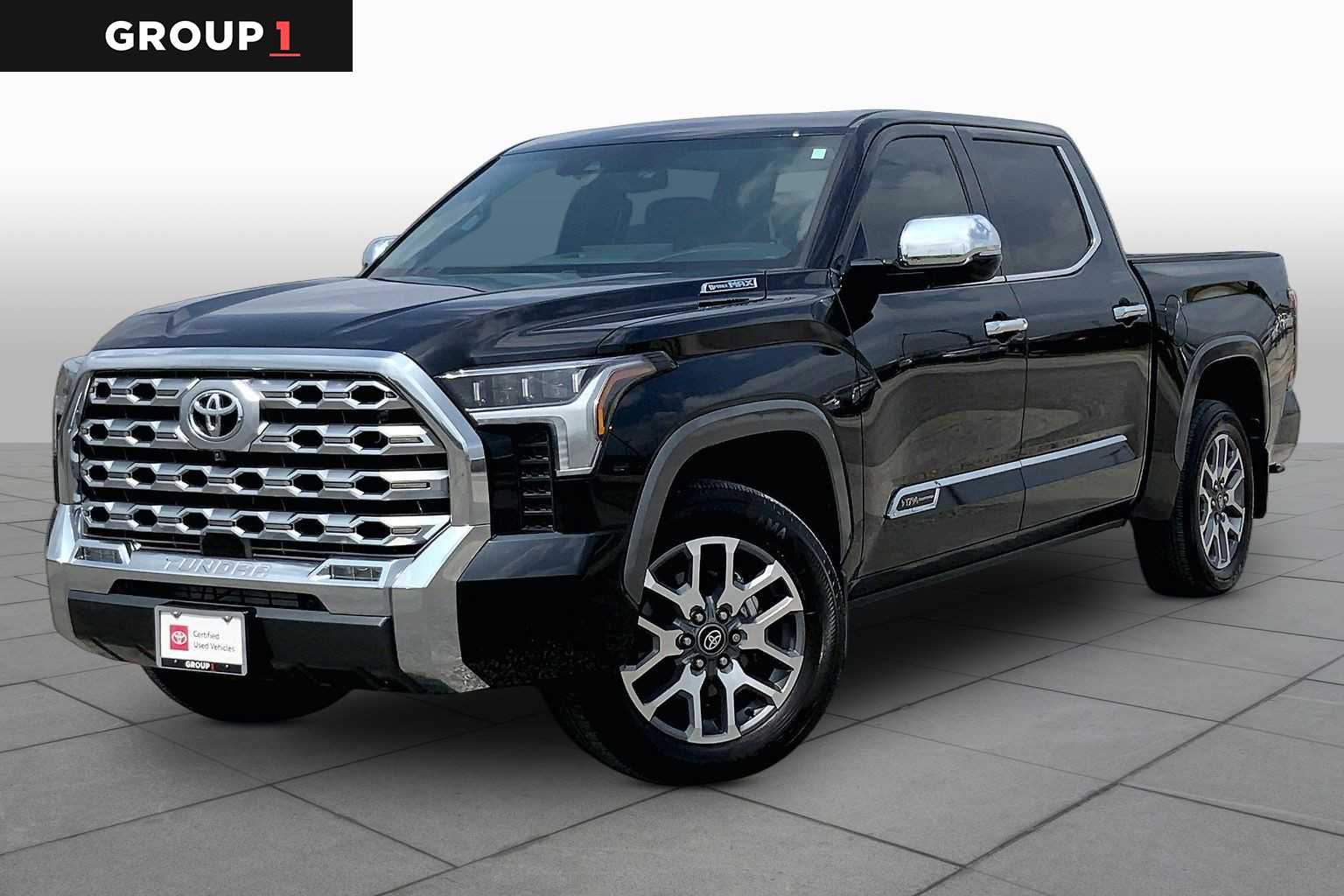 2025 Toyota Tundra 1794 Edition Hybrid Midnight Black Metallic at Group 1 Toyota Southwest