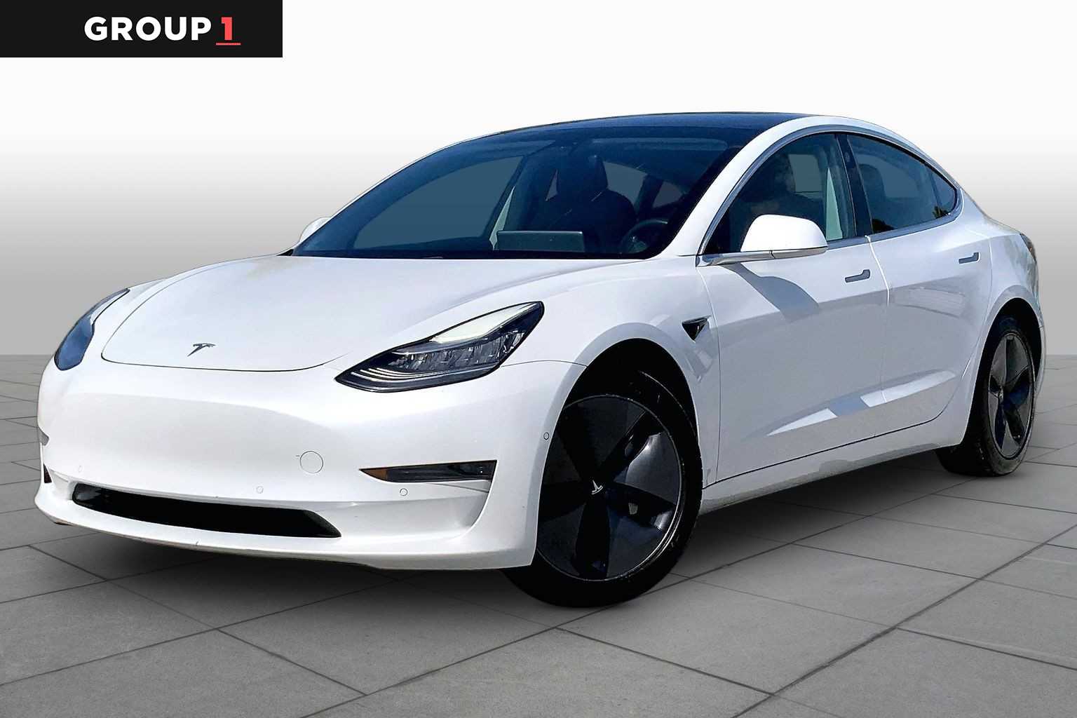 2020 Tesla Model 3 Standard Range Plus Pearl White Multi-Coat at Beck & Masten Kia