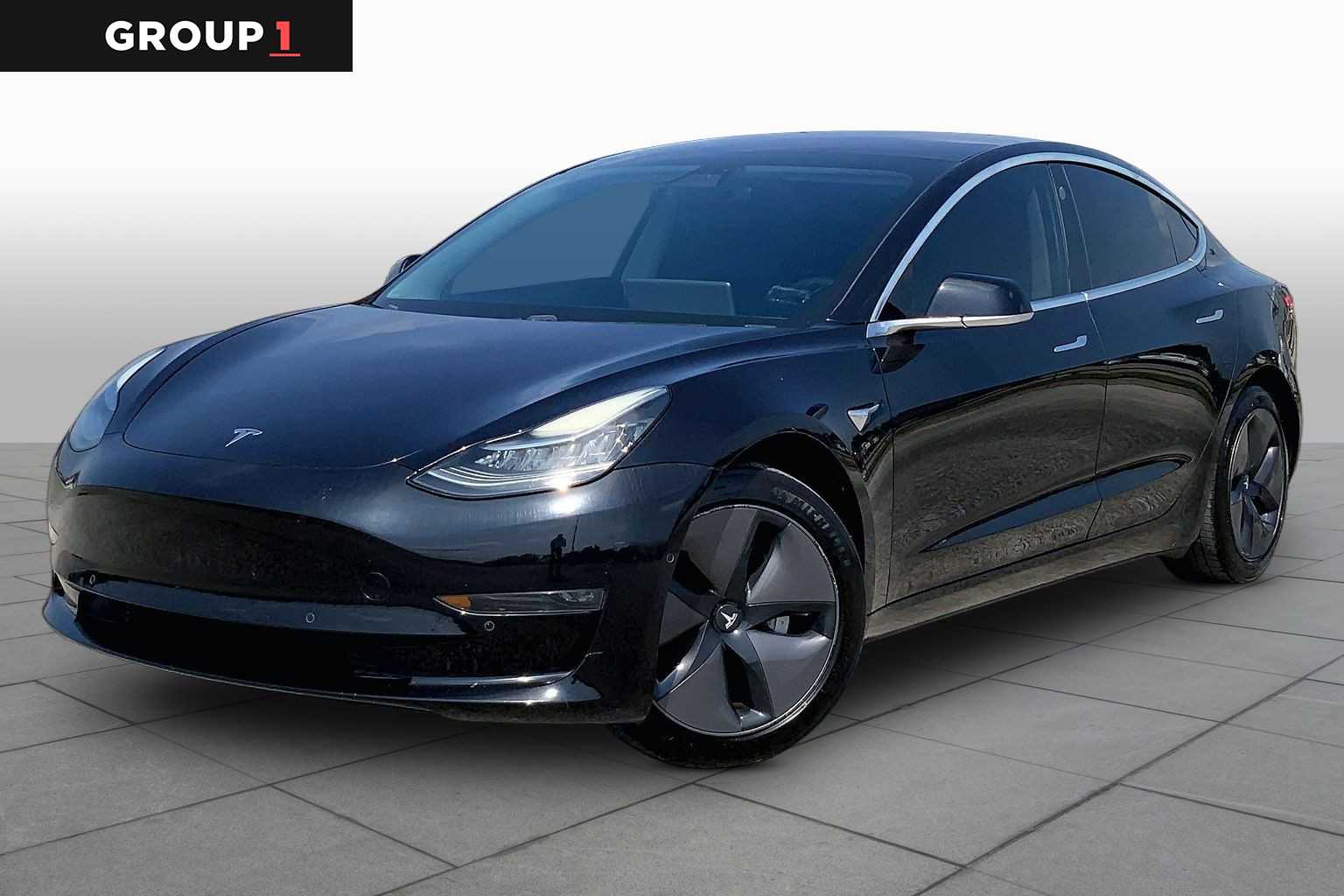 2018 Tesla Model 3 Long Range Battery Solid Black at AutoNation USA Houston