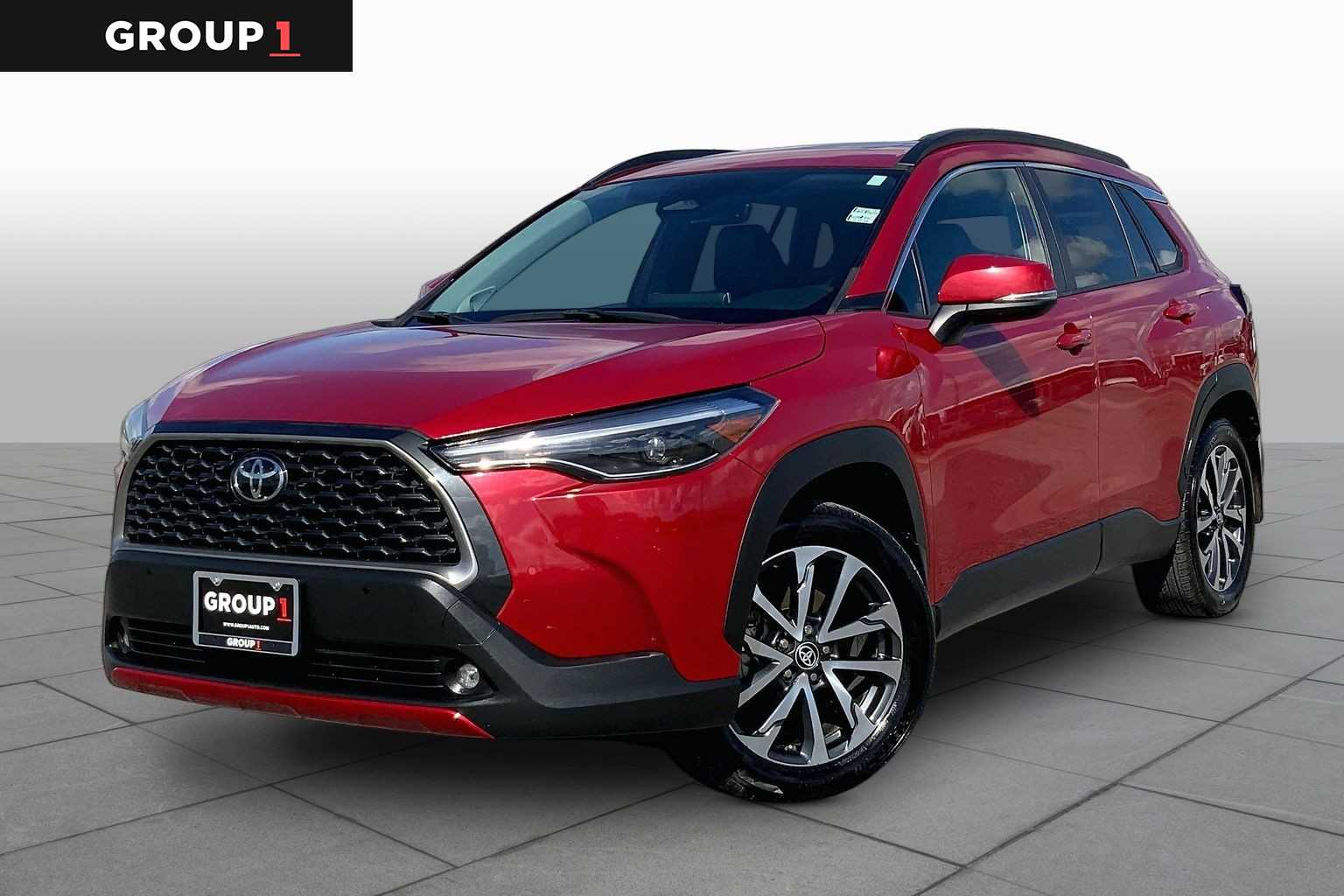 2023 Toyota Corolla Cross XLE Barcelona Red Metallic at Group 1 Toyota Southwest