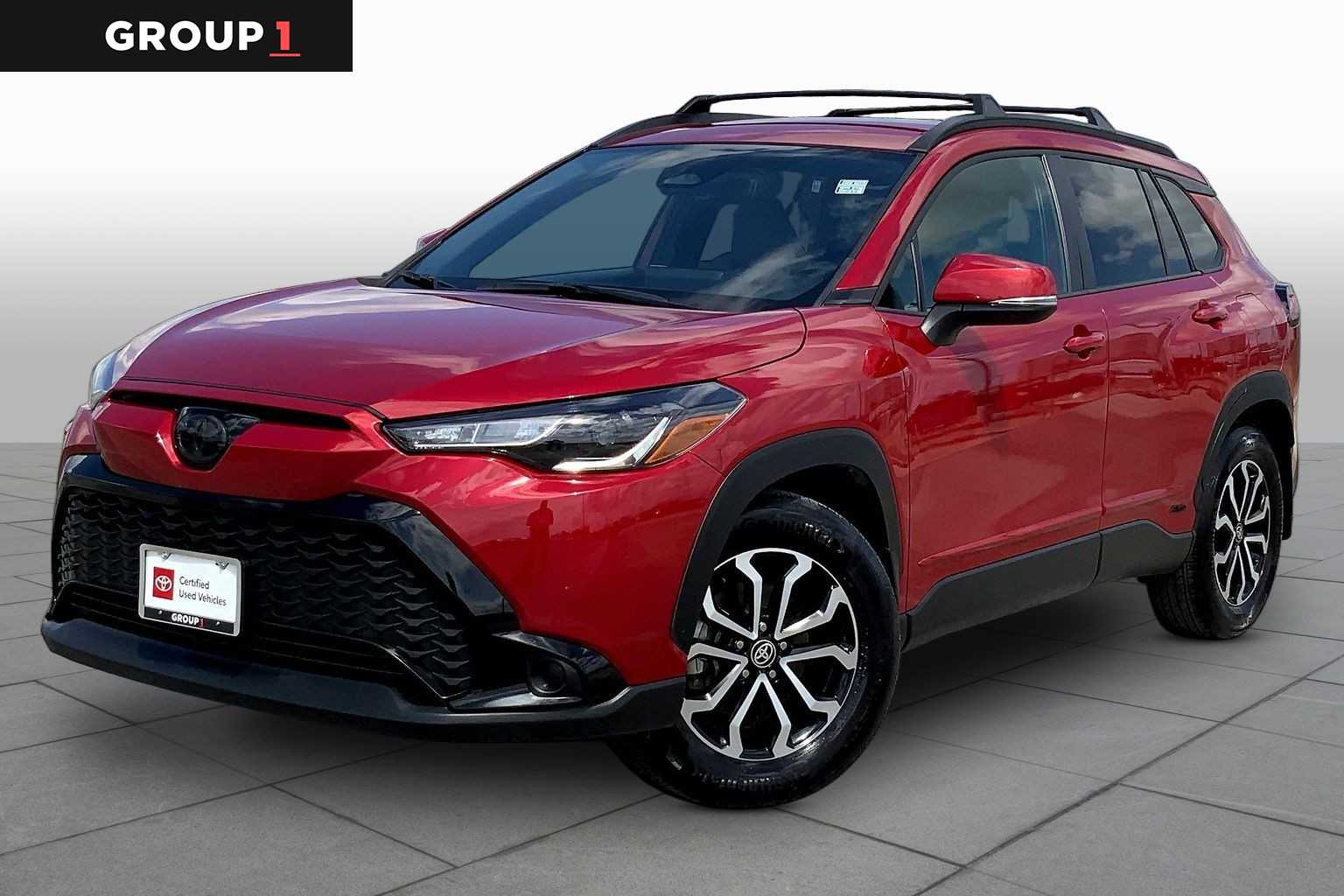 2024 Toyota Corolla Cross Hybrid SE Barcelona Red Metallic at Group 1 Toyota Southwest