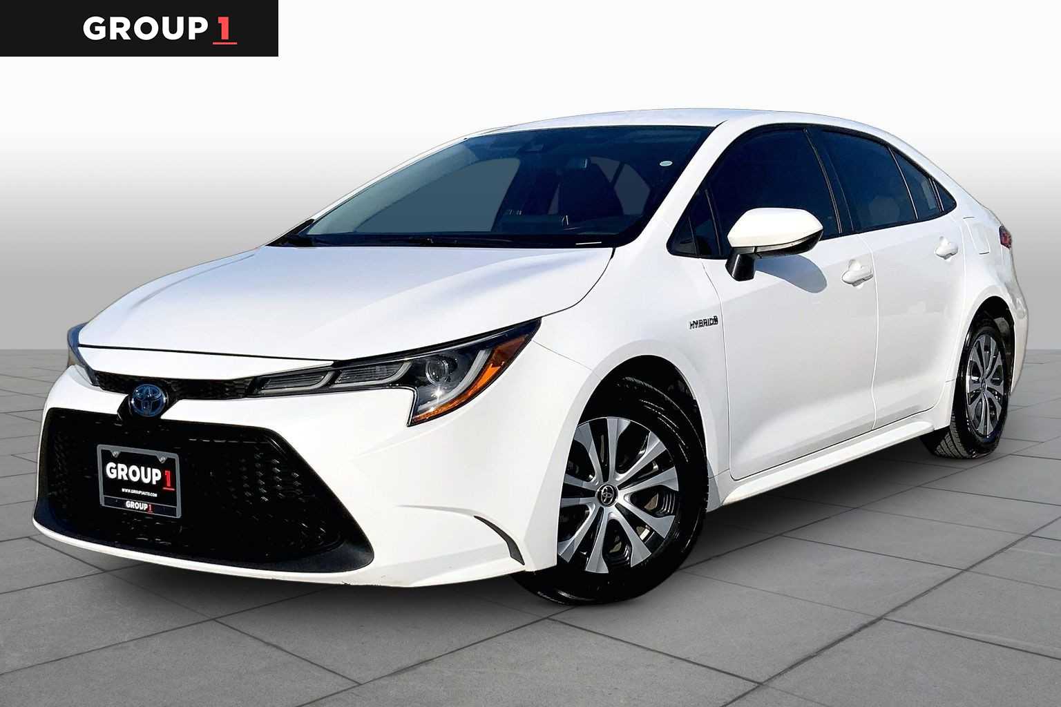 2020 Toyota Corolla Hybrid LE Super White at AutoNation USA Houston