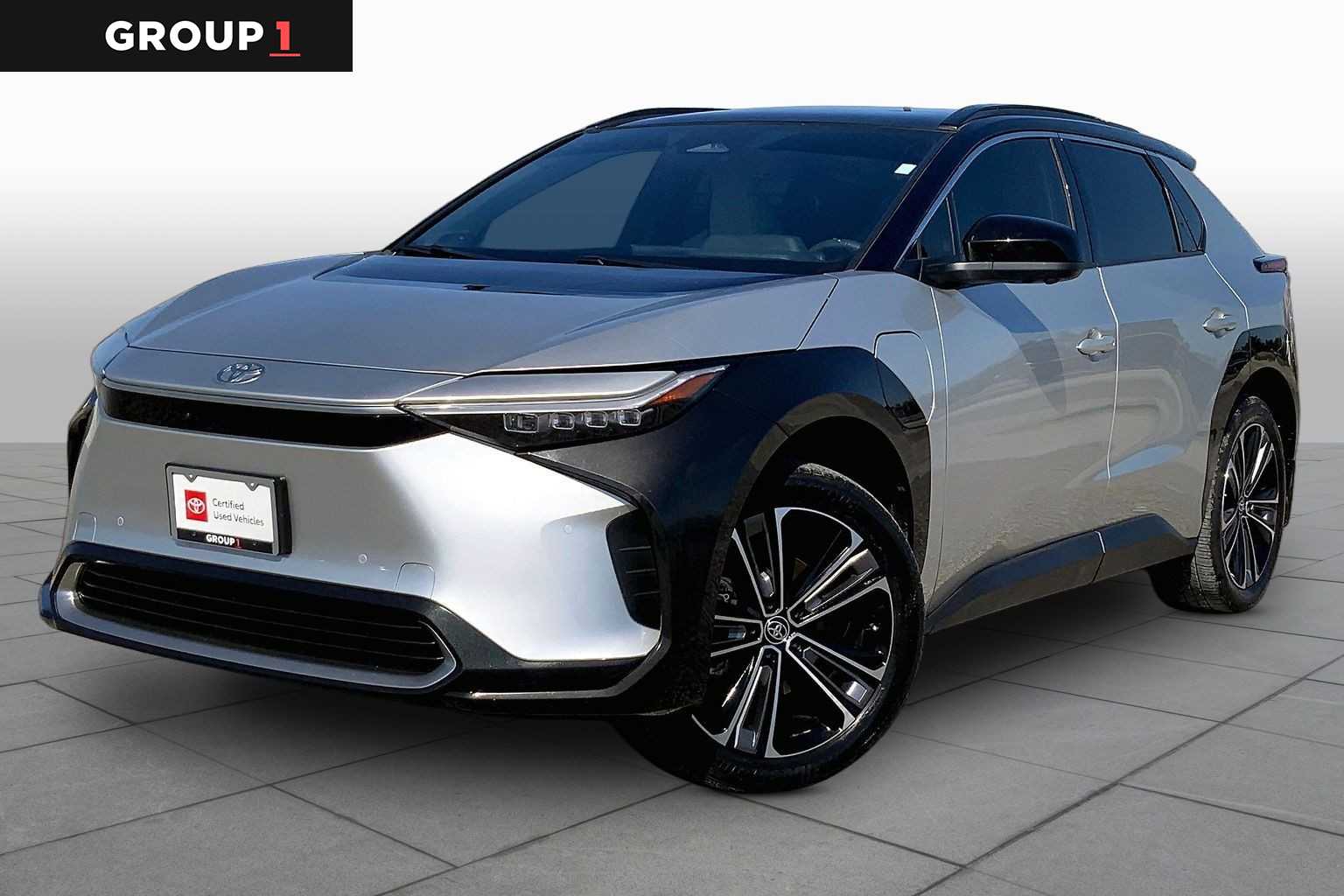 2023 Toyota bZ4X Limited Elemental Silver Metallic w/Black Roof at Group 1 Toyota Southwest