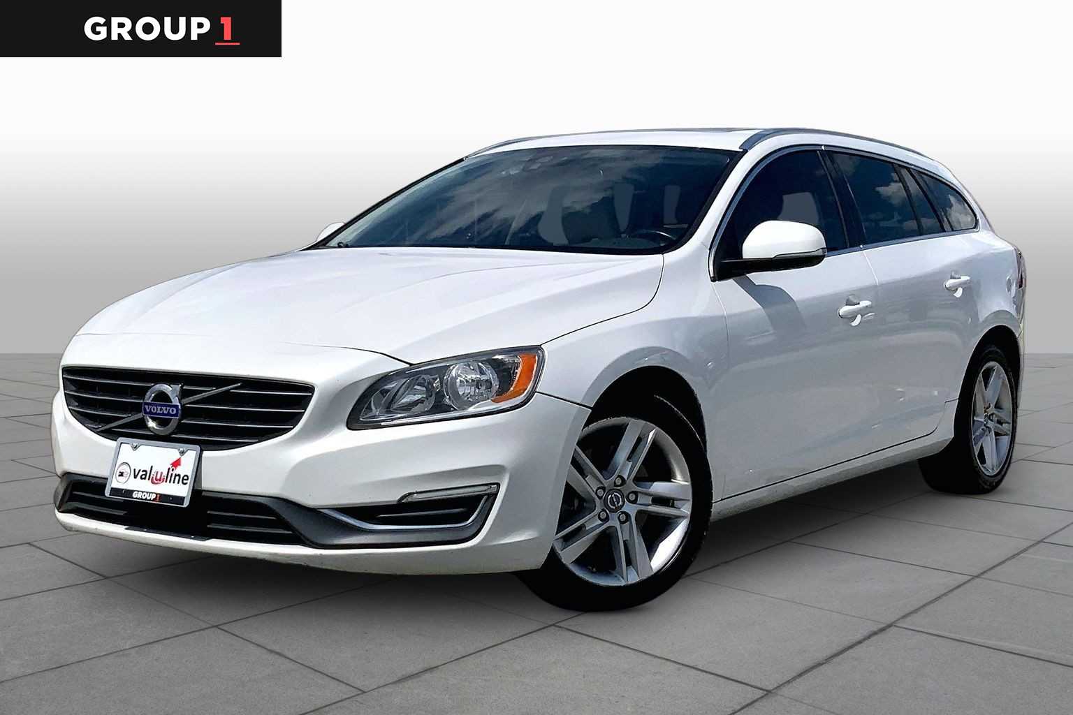 2015 Volvo V60 T5 Drive-E Platinum Crystal White Pearl at Mac Haik Ford
