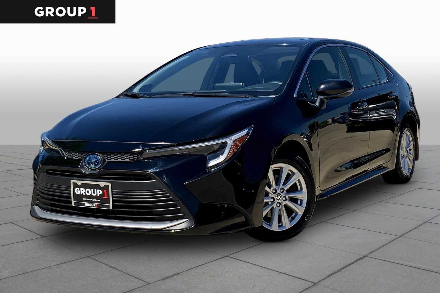 Midnight Black Metallic 2024 Toyota Corolla Hybrid XLE FWD Sedan Front-Wheel Drive Continuously Variable Transmission