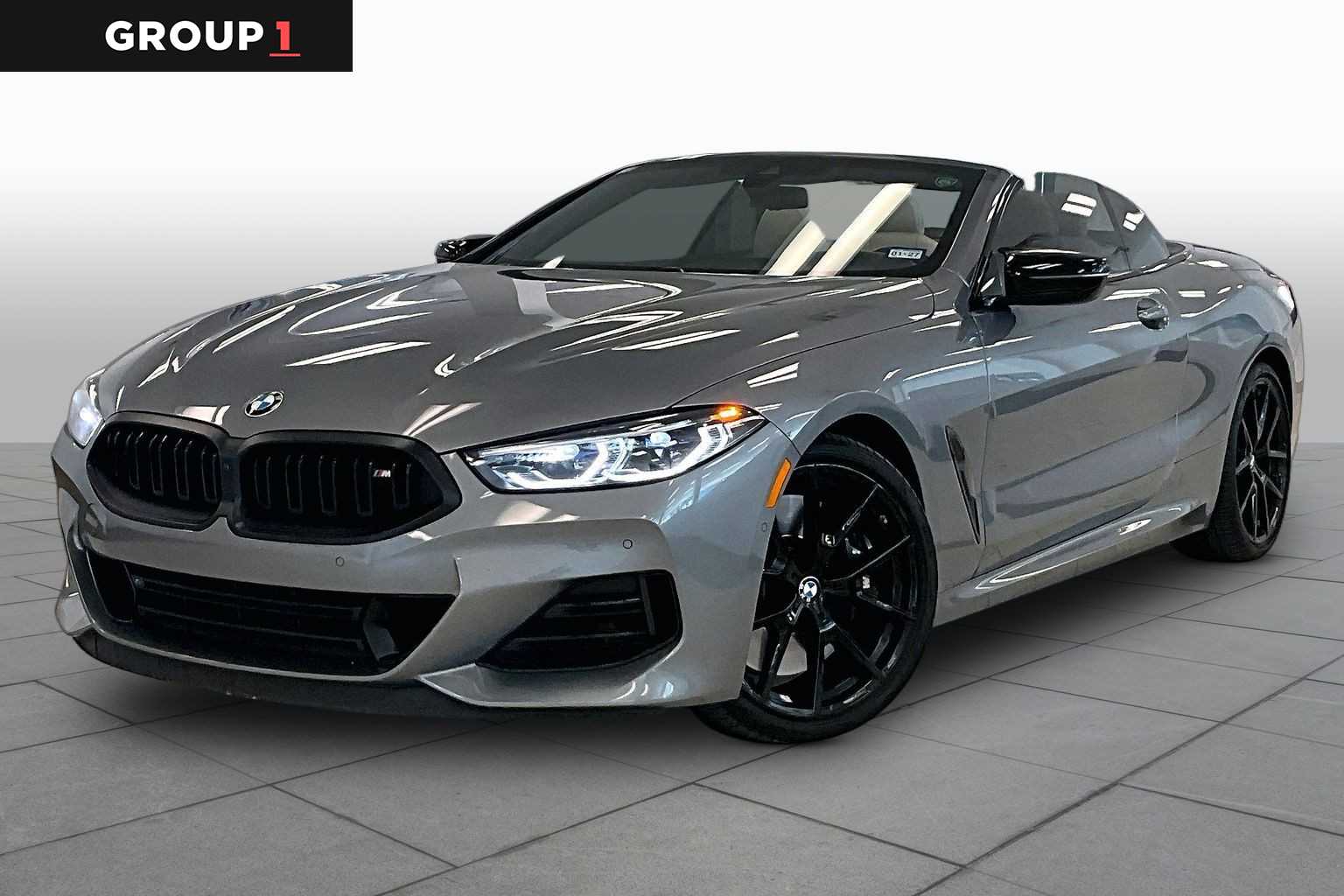 Gray (Skyscraper Grey Metallic) 2024 BMW 8 Series Convertible All-Wheel Drive 8-Speed Automatic