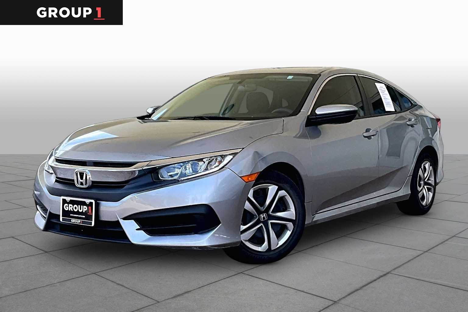 2016 Honda Civic Sedan LX Lunar Silver Metallic at Auto Boutique Texas