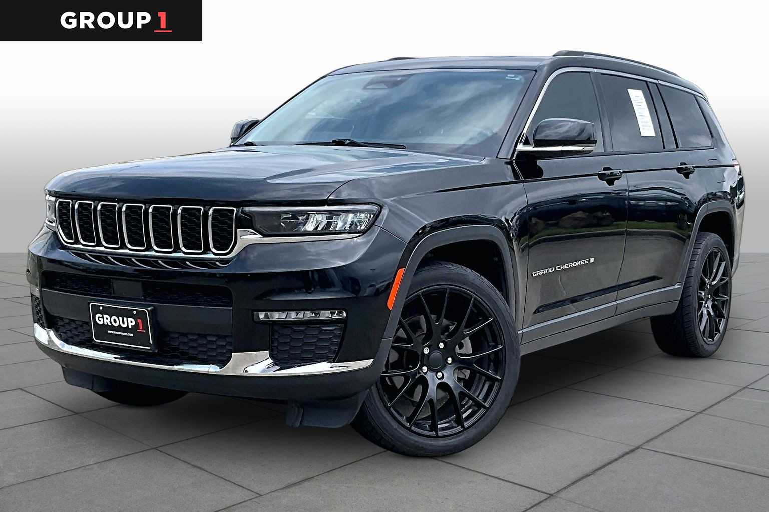 2021 Jeep Grand Cherokee L Limited Diamond Black Crystal Pearlcoat at AutoNation USA Katy