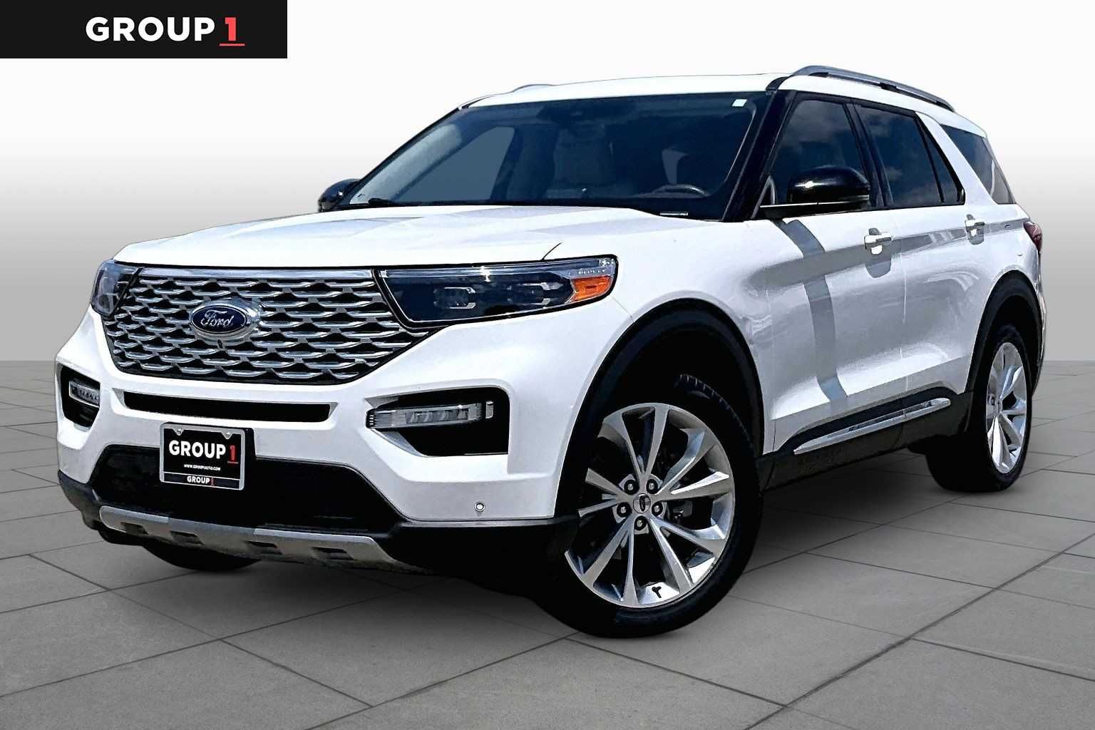 2023 Ford Explorer Platinum Star White Metallic Tri-Coat at Group 1 GMC Buick South