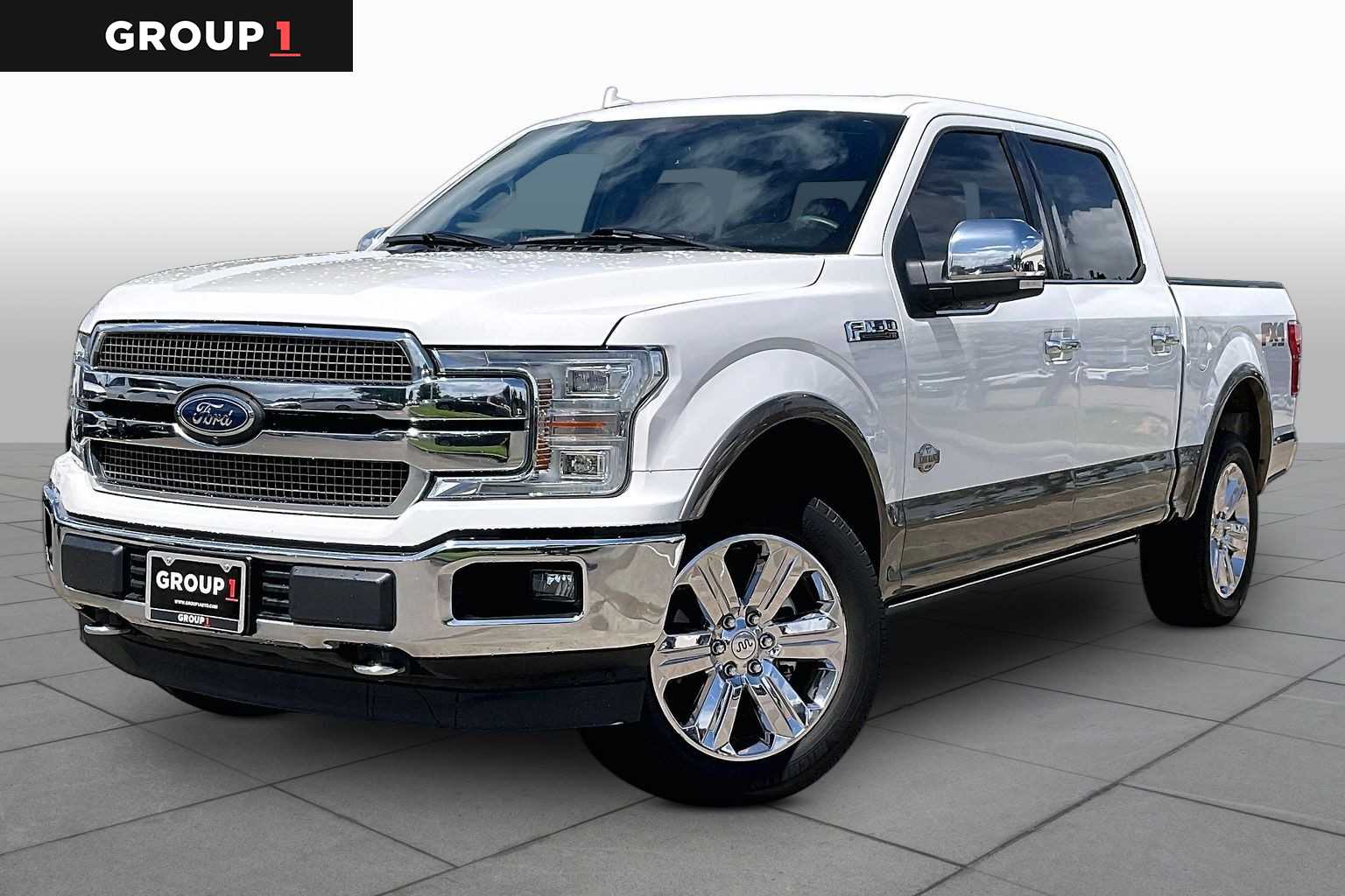 2020 Ford F-150 King Ranch Star White Metallic Tri-Coat/Stone Gray at Mac Haik Ford