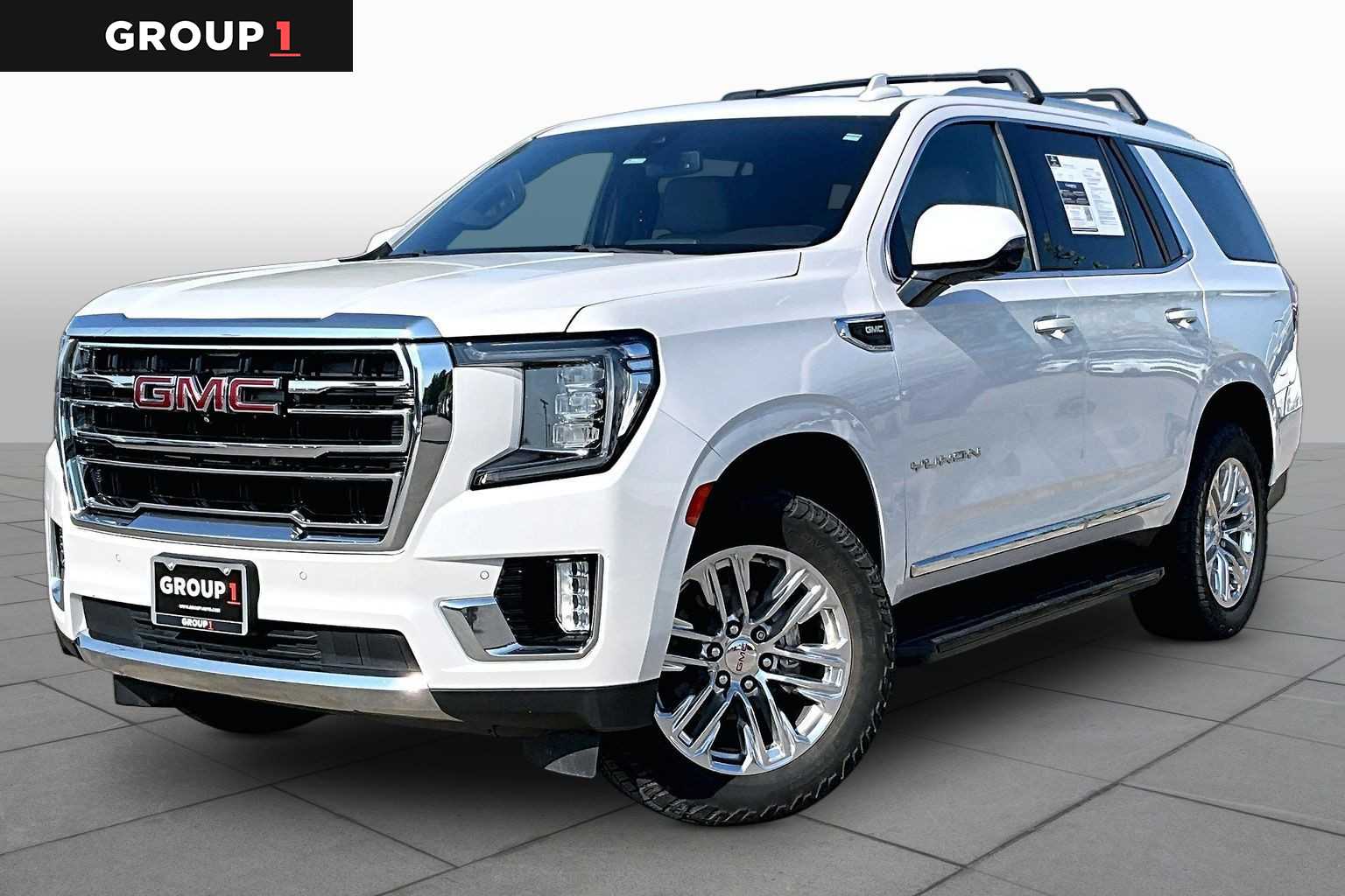 2021 GMC Yukon SLT White Frost Tricoat at Lone Star Chevrolet