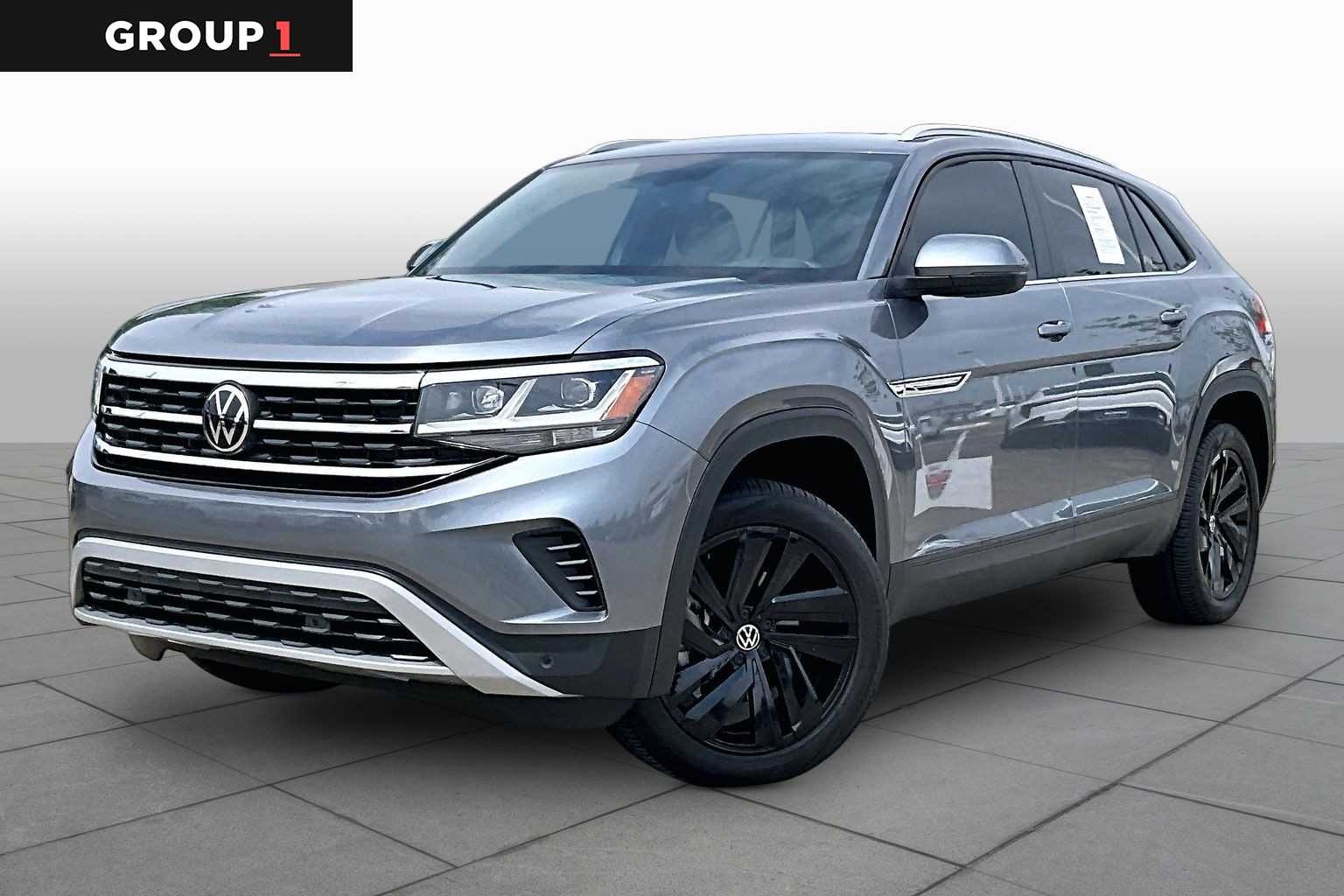 2023 Volkswagen Atlas Cross Sport 3.6L V6 SE w/Technology Platinum Gray Metallic at AutoNation Chrysler Jeep Dodge Ram Spring