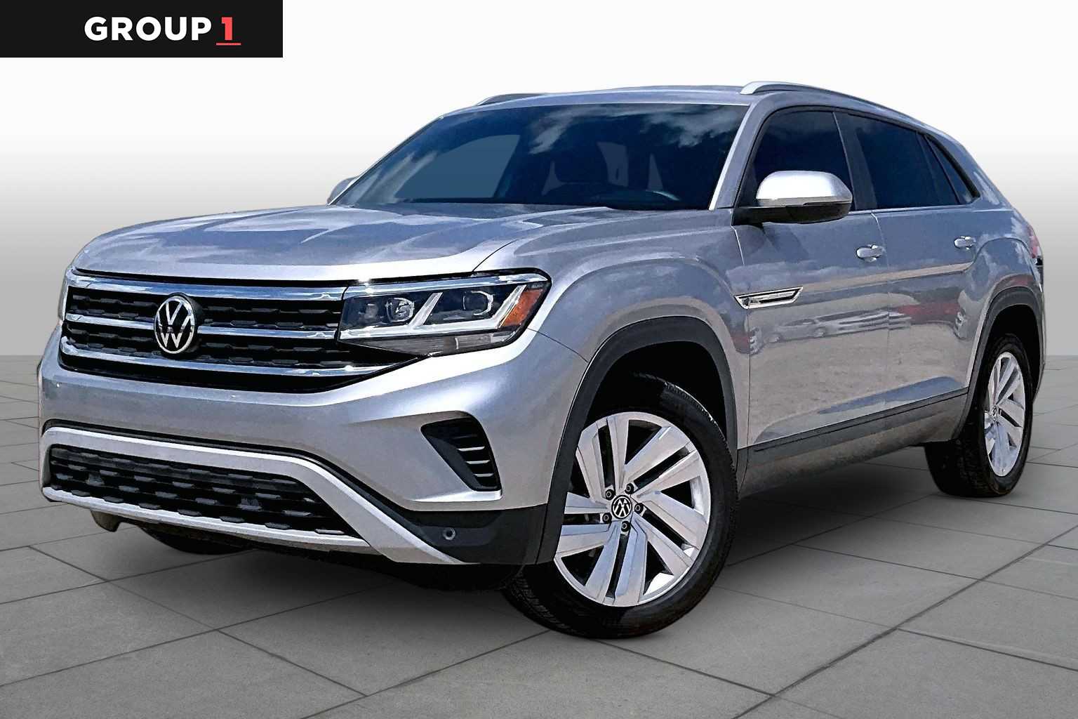 2021 Volkswagen Atlas Cross Sport 2.0T SE w/Technology Pyrite Silver Metallic at AutoNation USA Katy