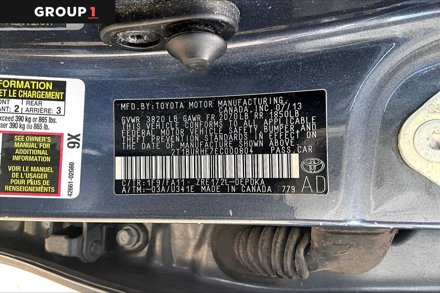 2014 Toyota Corolla L Slate Metallic at Tomball Ford