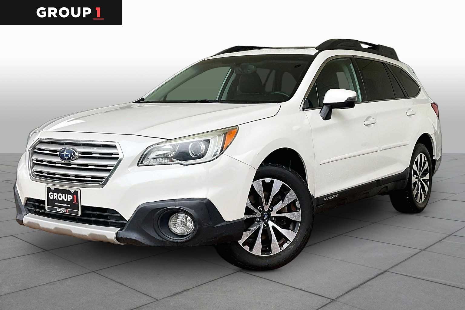 2015 Subaru Outback 2.5i Limited Crystal White Pearl at AutoNation USA Katy