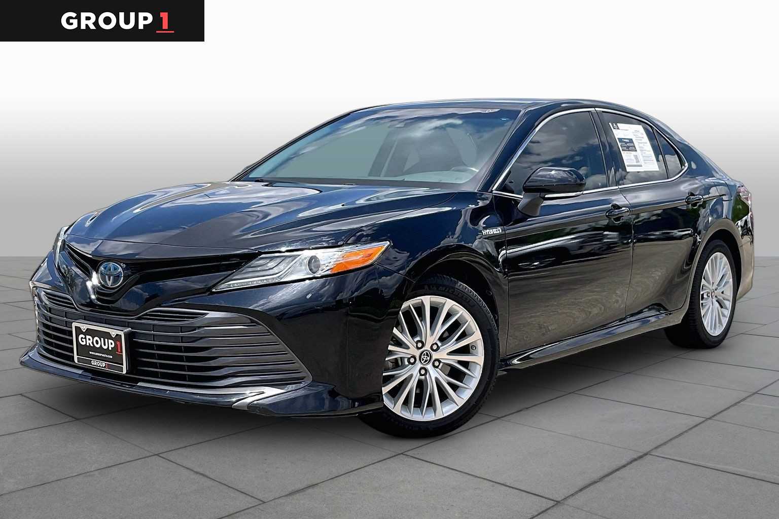 2019 Toyota Camry Hybrid XLE Midnight Black Metallic at Group 1 Toyota Southwest