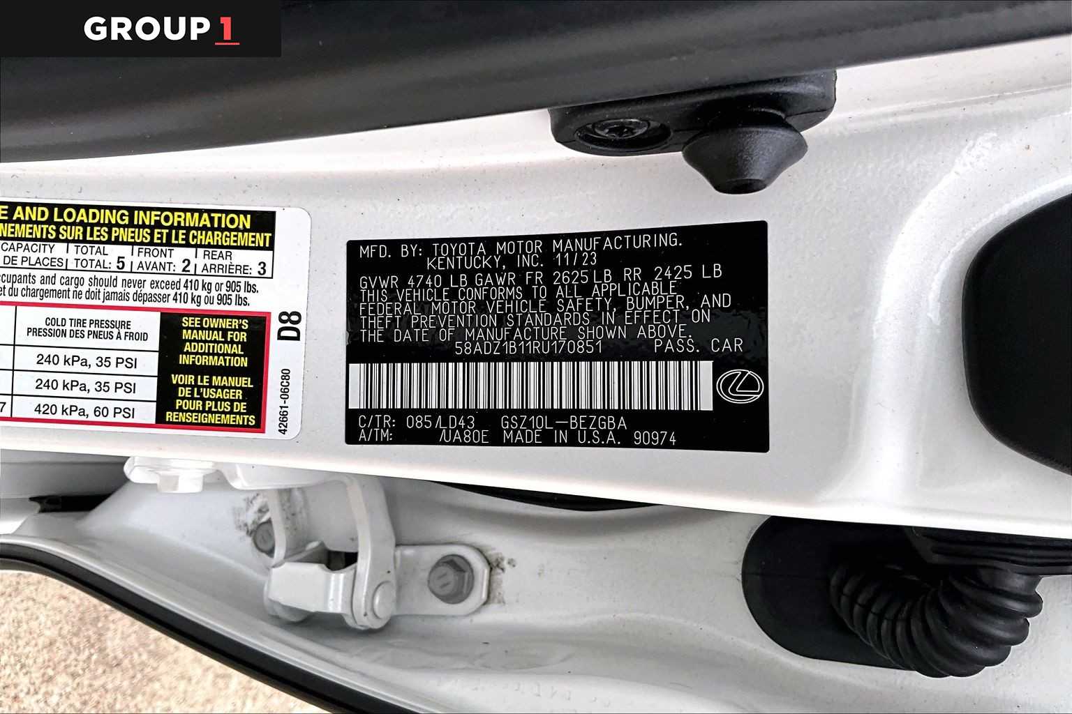 2024 Lexus ES 350  Eminent White Pearl at Lexus Southwest Houston