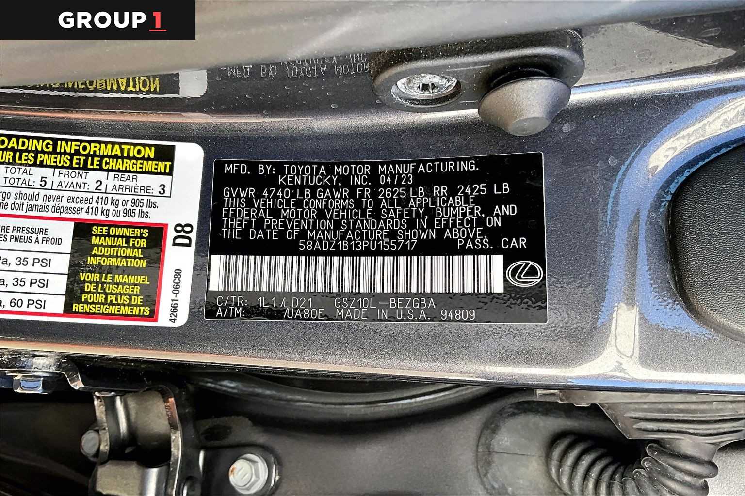 2023 Lexus ES  Cloudburst Gray at Lexus of Clear Lake