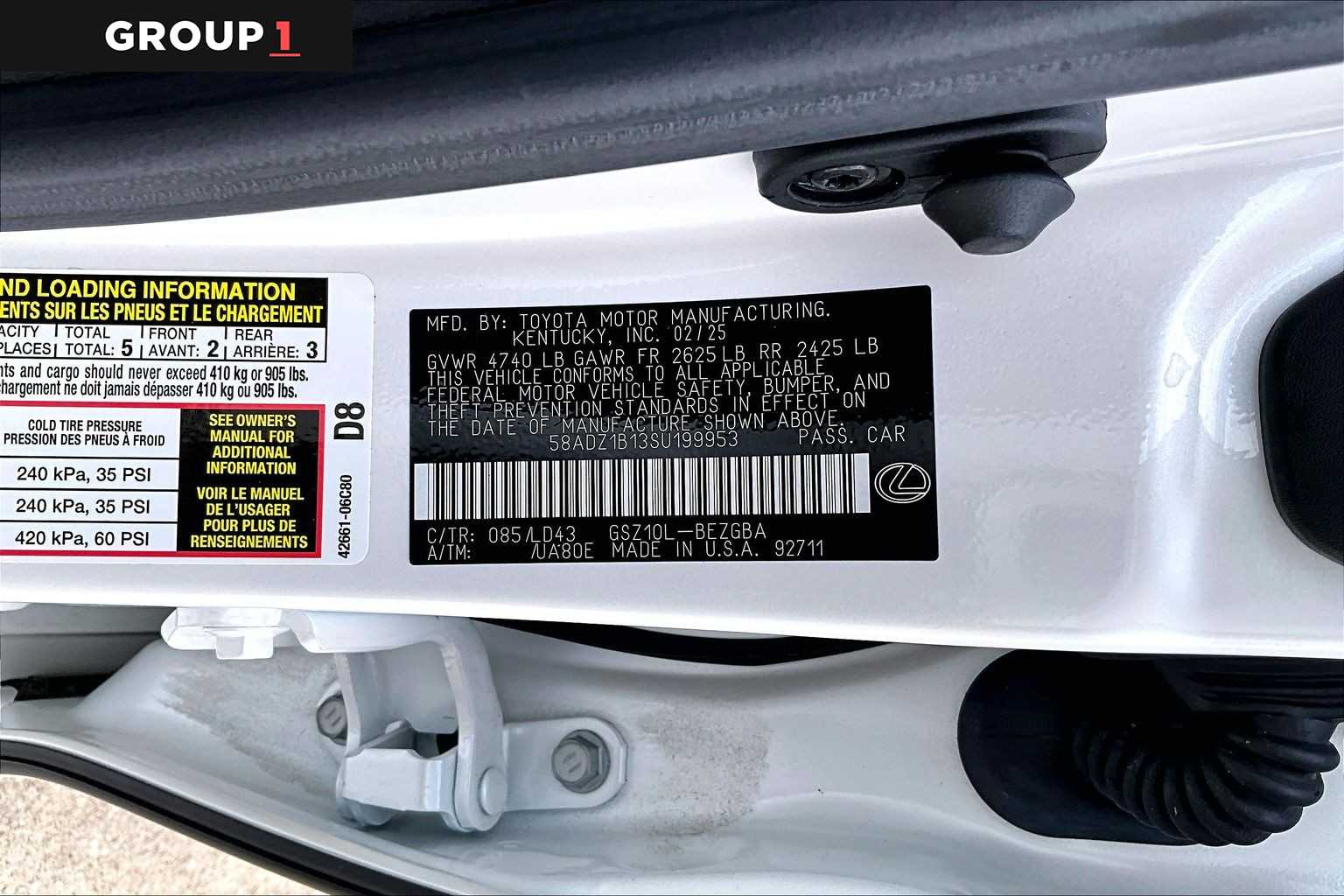 2025 Lexus ES 350  Eminent White Pearl at Lexus Southwest Houston
