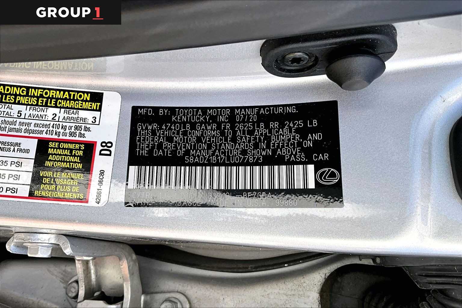 2020 Lexus ES  Silver Lining Metallic at AutoNation USA Houston