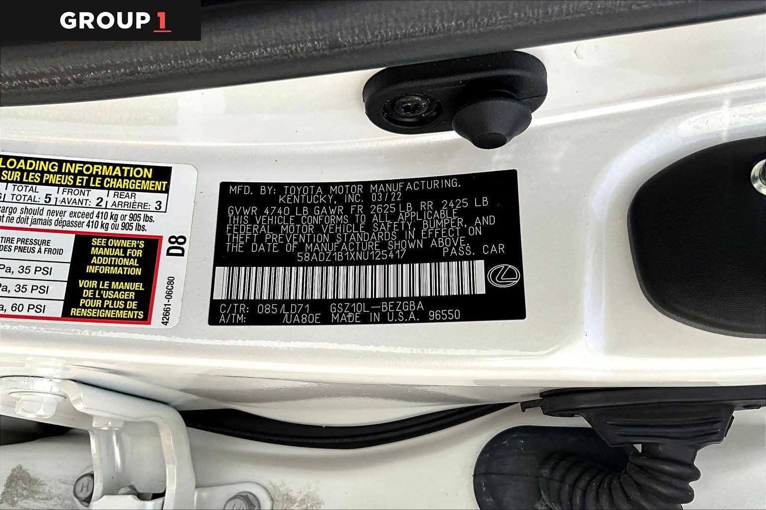 2022 Lexus ES  Eminent White Pearl at Lone Star Chevrolet